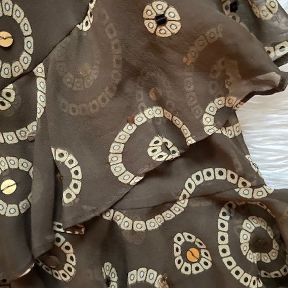 Alfani Silk Ruffled Tiered Skirt with Sequins - Picture 5 of 5